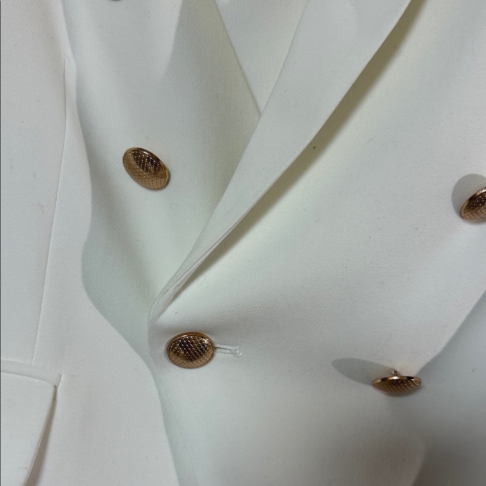 L'AGENCE Ivory Double-Breasted Blazer - Picture 4 of 6